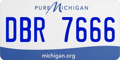 MI license plate DBR7666
