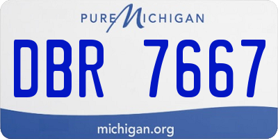 MI license plate DBR7667