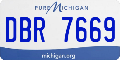 MI license plate DBR7669