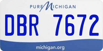 MI license plate DBR7672