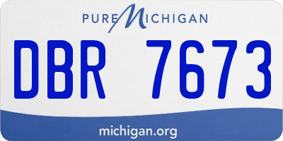 MI license plate DBR7673