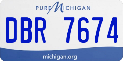 MI license plate DBR7674