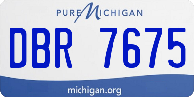 MI license plate DBR7675