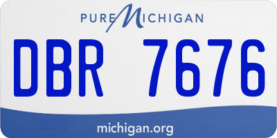 MI license plate DBR7676