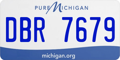 MI license plate DBR7679