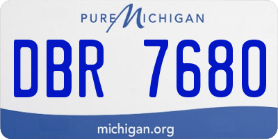 MI license plate DBR7680