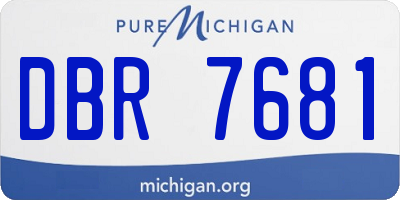 MI license plate DBR7681