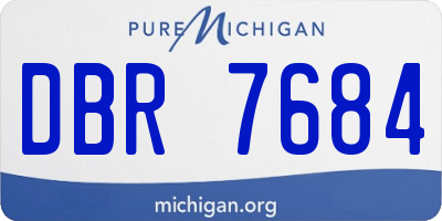 MI license plate DBR7684