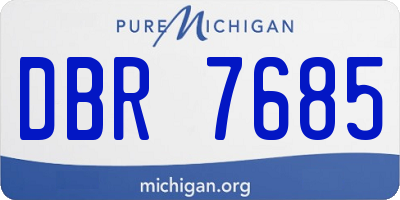 MI license plate DBR7685