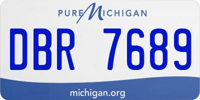 MI license plate DBR7689
