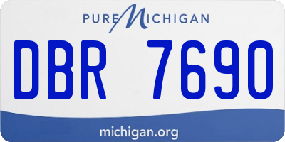 MI license plate DBR7690