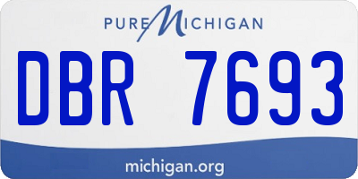 MI license plate DBR7693