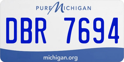 MI license plate DBR7694