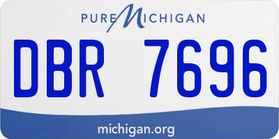 MI license plate DBR7696