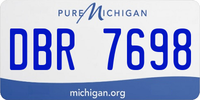 MI license plate DBR7698