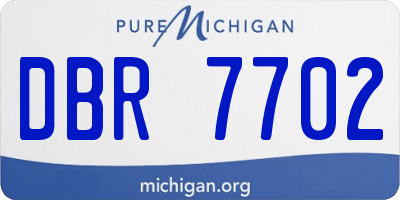 MI license plate DBR7702
