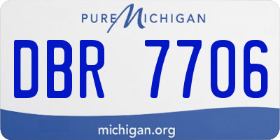 MI license plate DBR7706