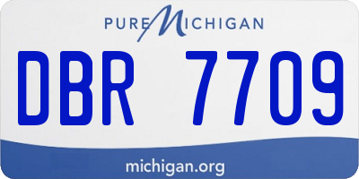 MI license plate DBR7709
