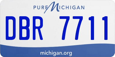MI license plate DBR7711