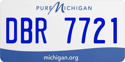 MI license plate DBR7721