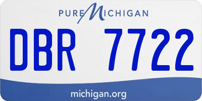 MI license plate DBR7722