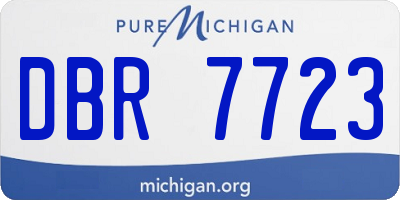MI license plate DBR7723