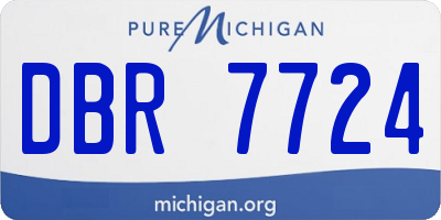 MI license plate DBR7724