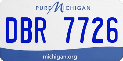 MI license plate DBR7726