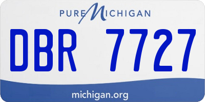 MI license plate DBR7727