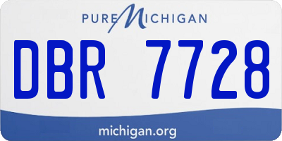MI license plate DBR7728