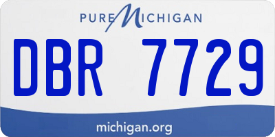 MI license plate DBR7729