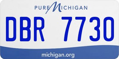 MI license plate DBR7730