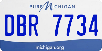 MI license plate DBR7734