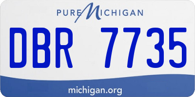MI license plate DBR7735