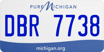 MI license plate DBR7738