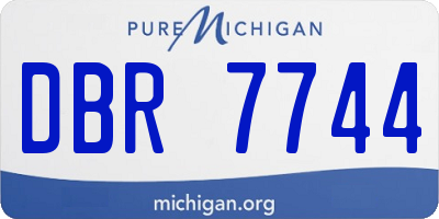 MI license plate DBR7744
