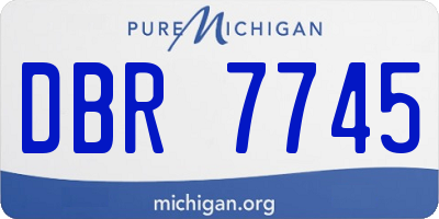 MI license plate DBR7745