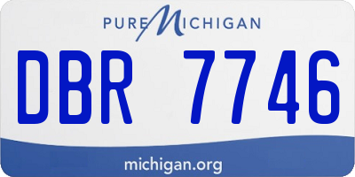 MI license plate DBR7746
