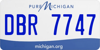 MI license plate DBR7747