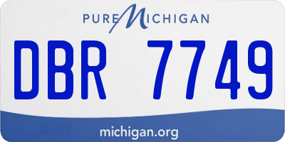 MI license plate DBR7749