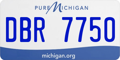 MI license plate DBR7750