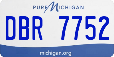 MI license plate DBR7752