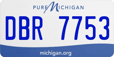 MI license plate DBR7753