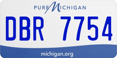 MI license plate DBR7754