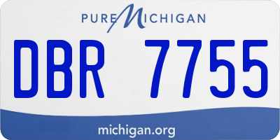 MI license plate DBR7755