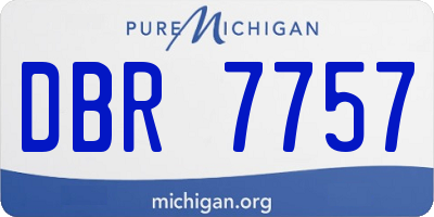MI license plate DBR7757