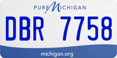 MI license plate DBR7758