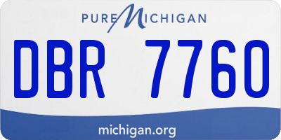 MI license plate DBR7760