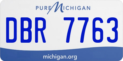 MI license plate DBR7763