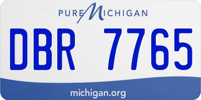 MI license plate DBR7765